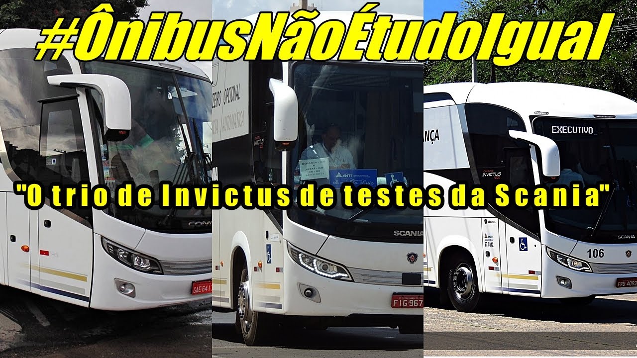 #ÔnibusNãoÉtudoIgual | OS 3 Invictus de teste da Scania