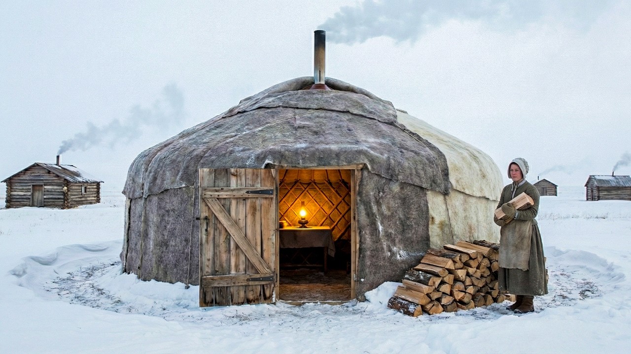 She Wrapped a Lattice Frame in Sheep Wool—Outside It Looked Like a Tent, Inside It Stayed 70 Degrees