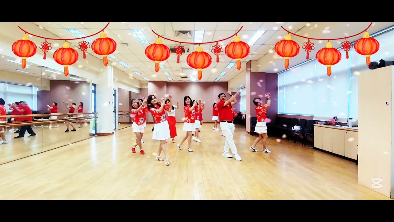 桃花朵朵开排舞 /  Peach Blossoms in Full Bloom Line Dance / Beginner 