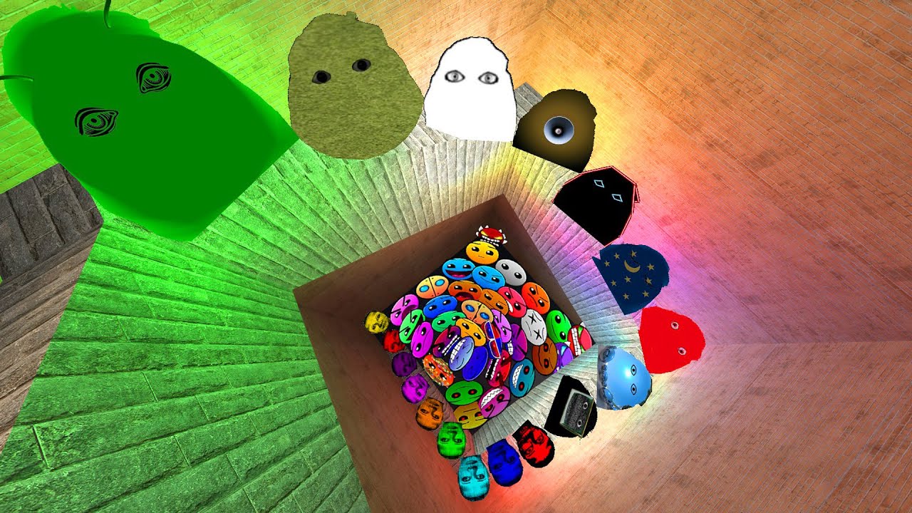 Angry Munci Family and Selene Family and Obunga Nextbot Lobotomy Dash Nextbots Chase me in Maze Gmod