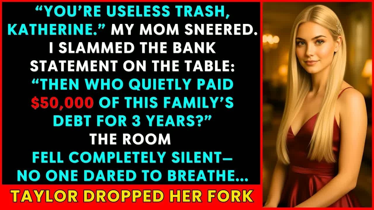 At Family Dinner, Mom Called Me “Useless Trash”—I Asked: Who Paid Your $50K Debt for 3 Years?