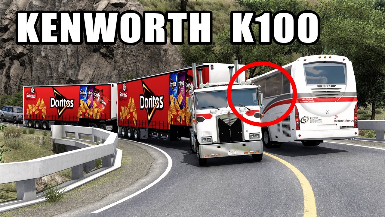 Cami&oacute;n Kenworth K100 DOBLE Trailer de Doritos por la Sierra de Jalisco American Truck Simulator