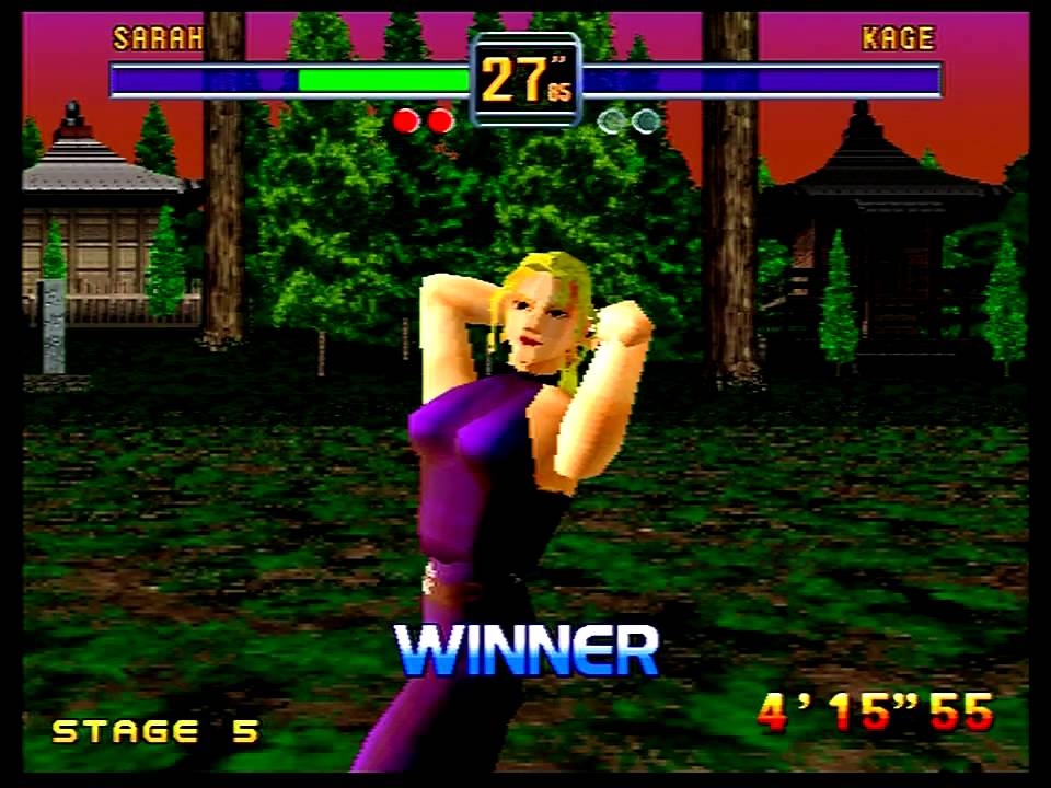 Fighters Megamix (Sega Saturn) 1P Mode as Sarah