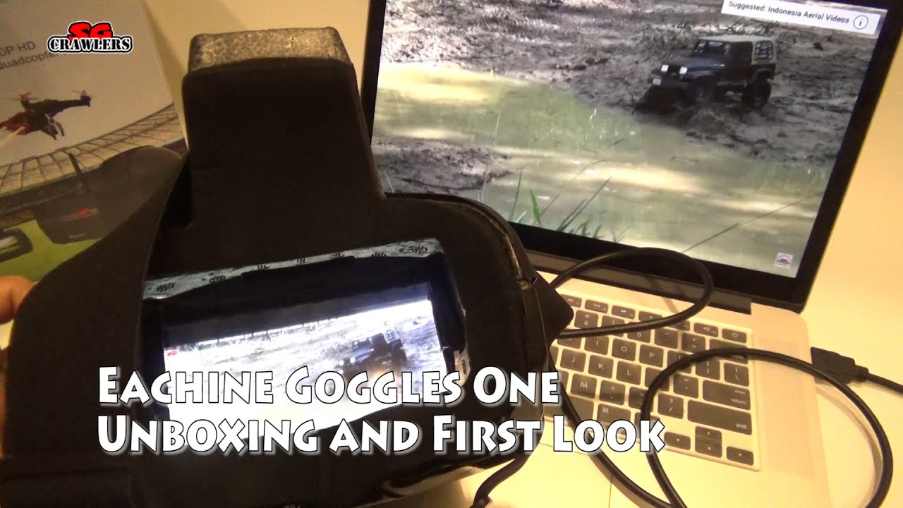 Eachine Goggles One 5 Inches 5.8G 40CH Raceband HD 1080p HDMI FPV Goggles Video Glasses Unboxing