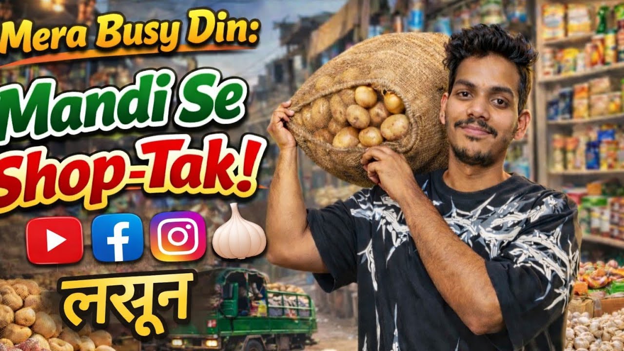 Mera Busy Din Mandi se Shop Tak 🥔🧄