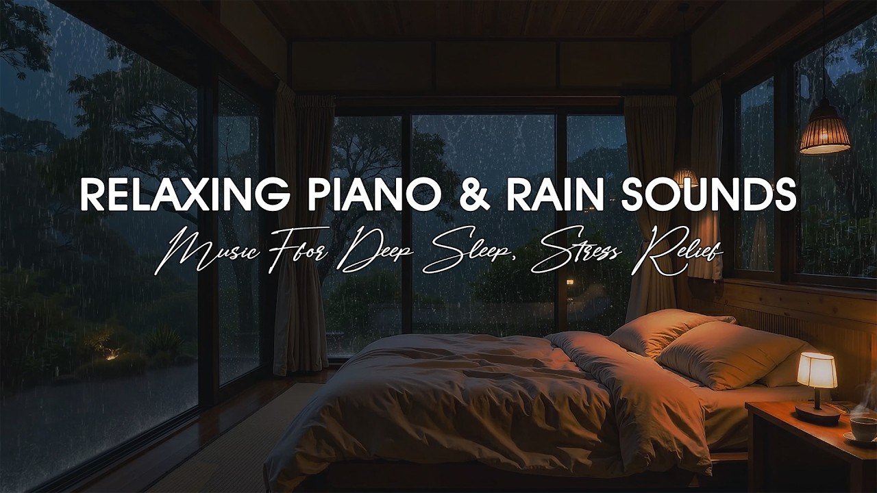Healing Sleep Music & Rain Sounds for Deep Sleep, Stress Relief, Anxiety & Silent Midnight Calm