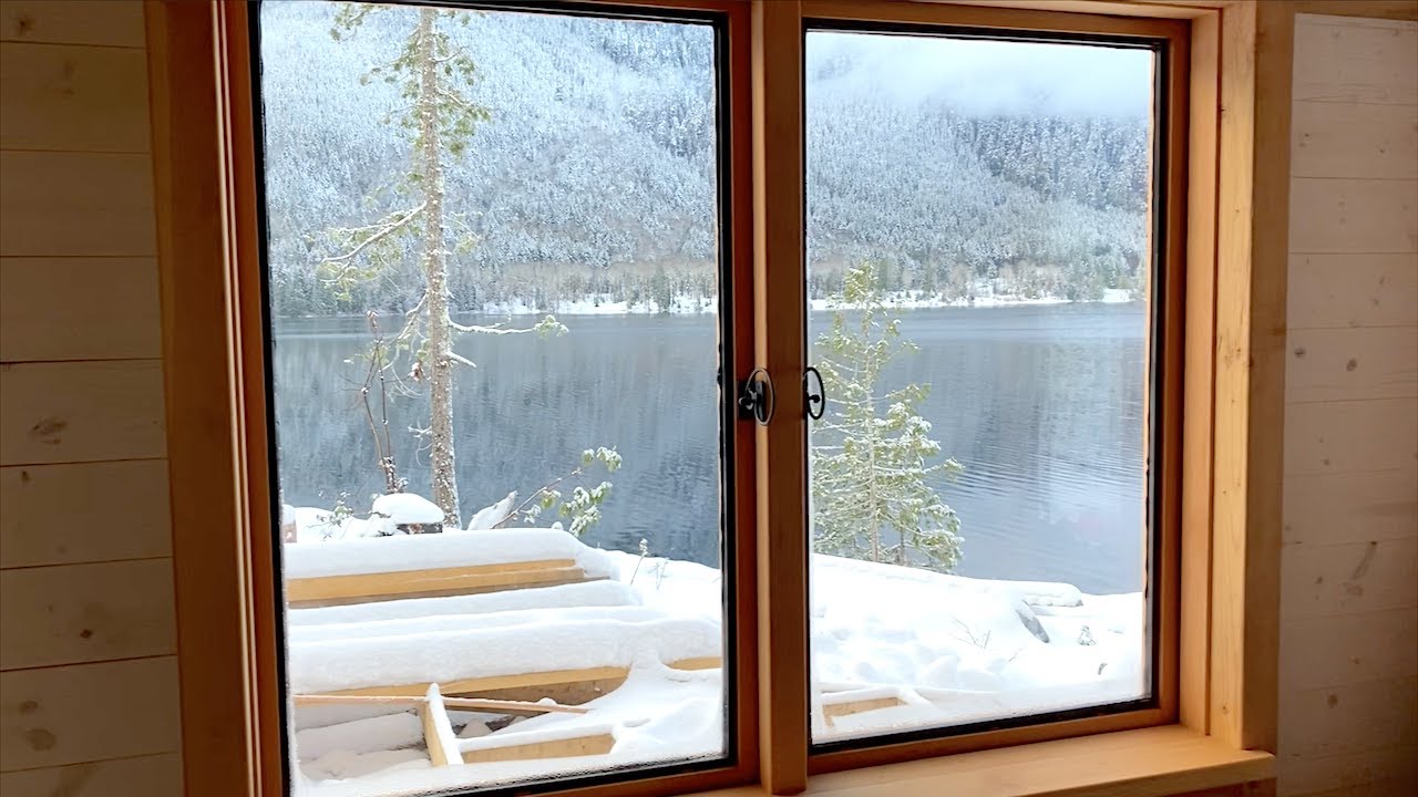 I FINALLY HAVE WINDOWS IN MY OFF GRID CABIN!!!
