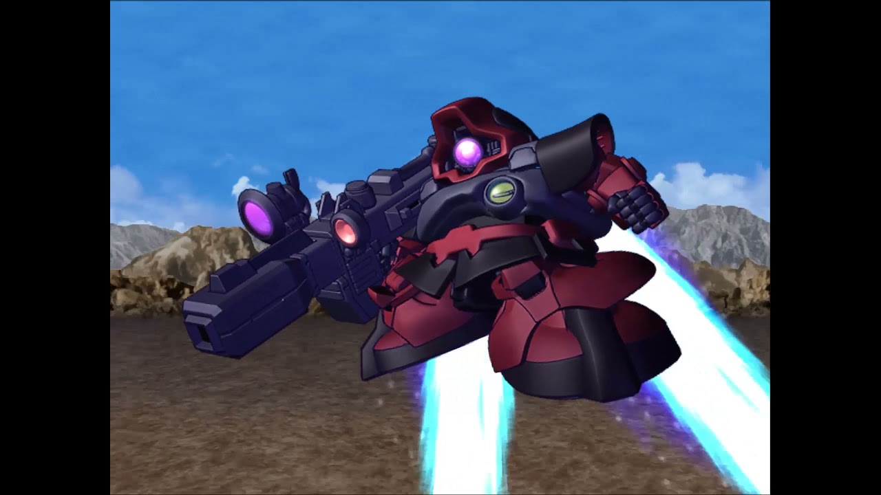 SD Gundam G-Generation Spirits - Rick Dom Char Custom All Animations
