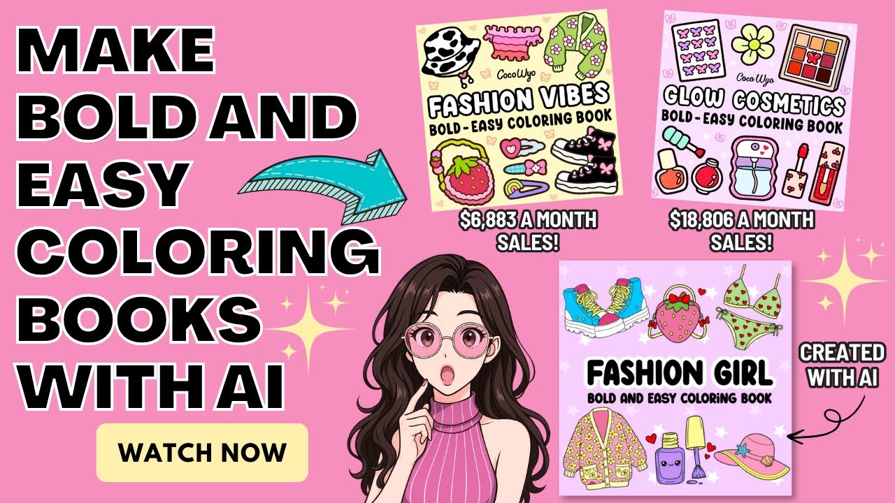 Make Bold and Easy Coloring Books with AI! | Amazon KDP Niches + Publisher Rocket Research