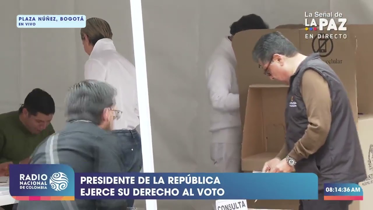 El Presidente Gustavo Petro ejerce su derecho al voto en las elecciones del año 2026