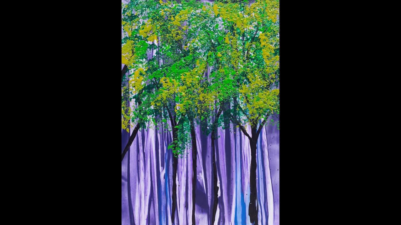 Encausticmalerei mystischer Wald
