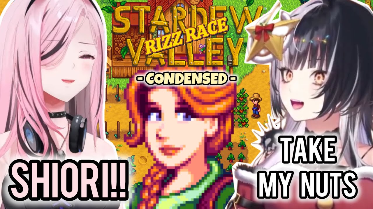 Calli and Shiori RIZZ RACE Turned Into A Complicated Love Triangle | Stardew Valley [CONDENSED]