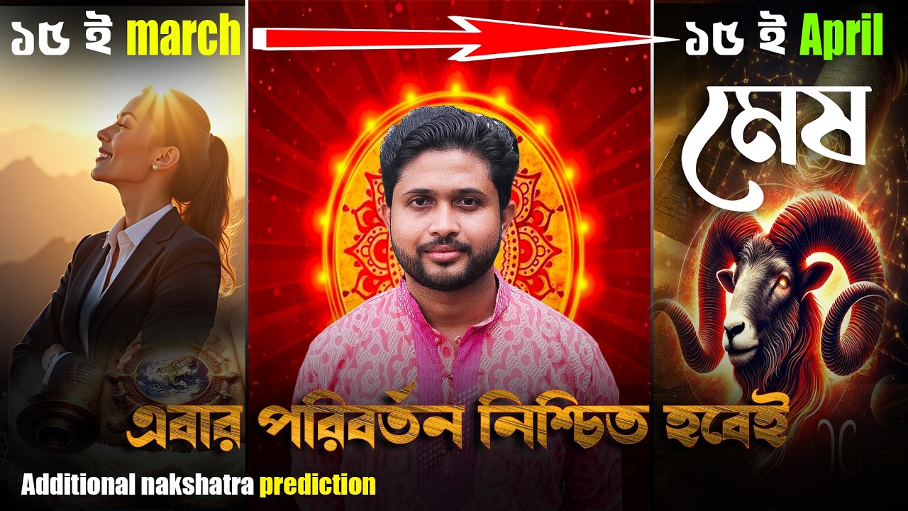 মেষ রাশি♈। Aries Sign 🐏।15  March to 15 April, কেমন যাবে বুঝুন ।