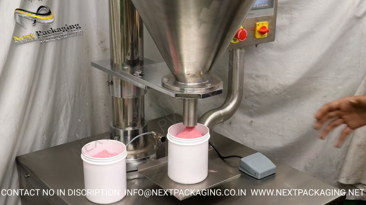 Semiauto auger filling machine, Gravity based powder filling machine servo and load cell controlled