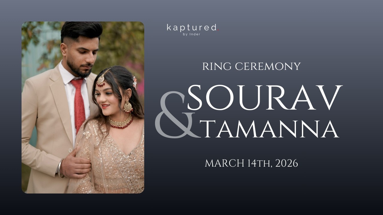 Ring Ceremony | Sourav & Tamanna | Kaptured. by Inder