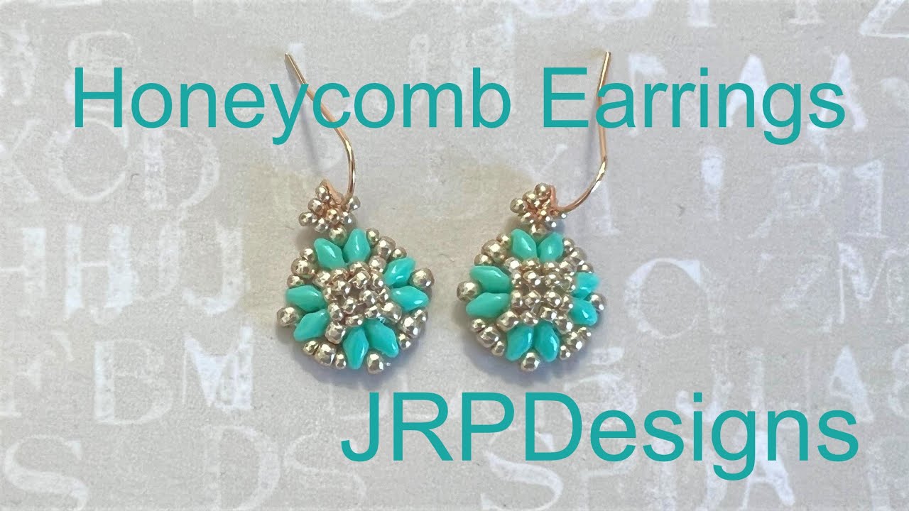Honeycomb Earrings Beading Tutorial