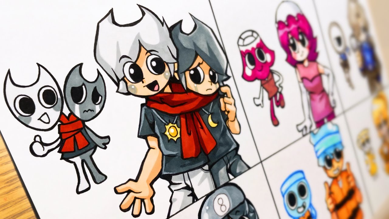 Drawing Dandy's World but Human - Toons VS Human [ROBLOX] #03 Razzle & Dazzle, Rodger, Toodles
