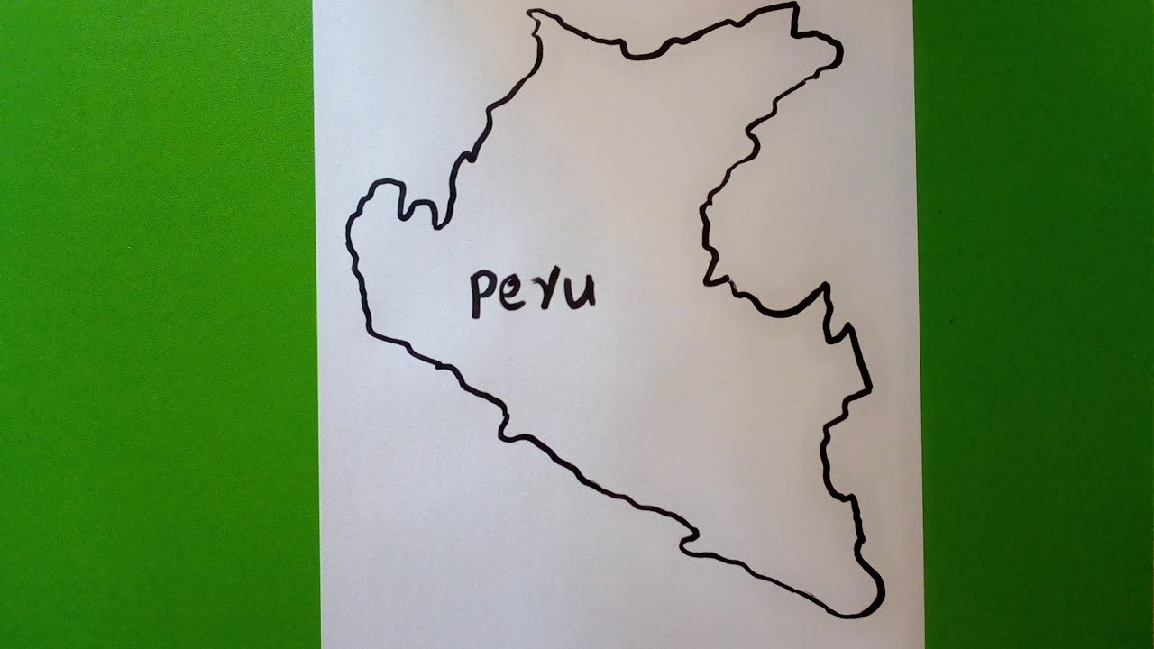 How to draw map of Peru.  ( Learn map Drawing/ Peru map)