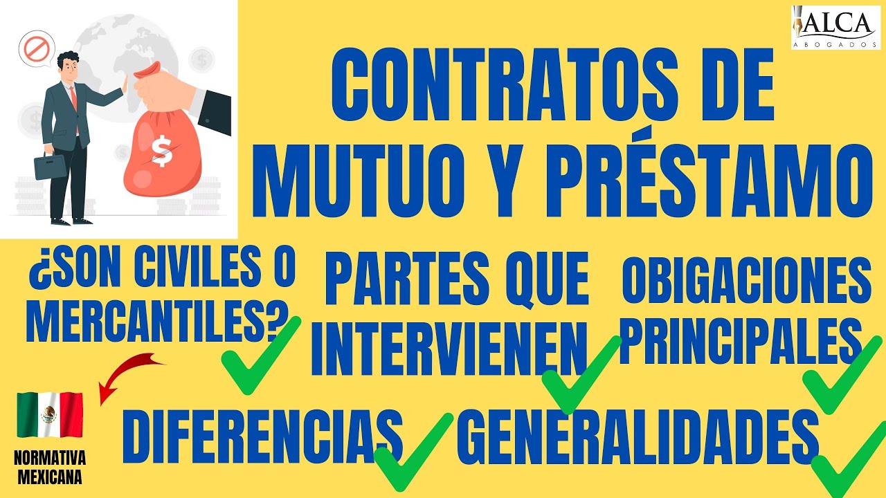 Contrato de mutuo y pr&eacute;stamo &iquest;Son lo mismo? &iquest;Para qu&eacute; sirve cada uno?   #contratos