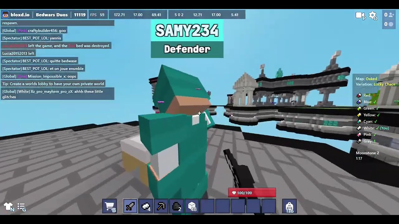 Bloxd.io Bed Wars Gameplay