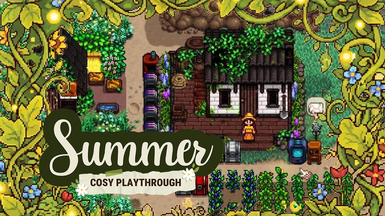 Cosy Stardew Valley Summer | Year 1 | No Commentary | Luck & Progress