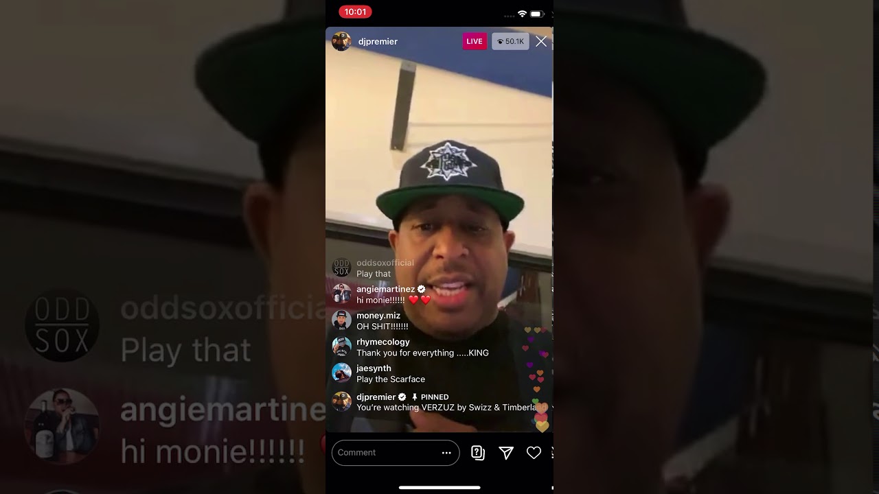 DJ Premier unreleased Scarface Story of my life on Instagram live vs RZA