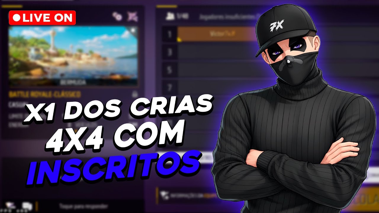 🔵 FREE FIRE - AO VIVO 🔵 4X4 E 6X6 COM INSCRITOS 🔵 SALA PERSONALIZADA 🔵 #30k
