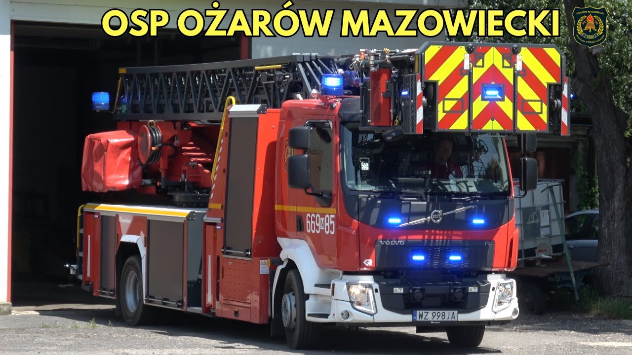 Wyjazd Alarmowy NOWEJ drabiny Volvo FL280 z OSP Ożarów Mazowiecki! Scania, Tatra i Iveco w służbie