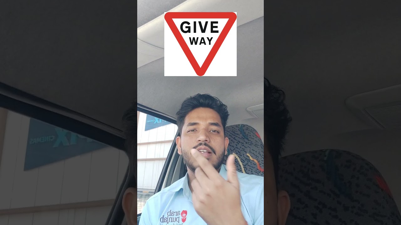 Give way also like Stop but not/ఇది కూడా stop లాగానే కానీ కాదు