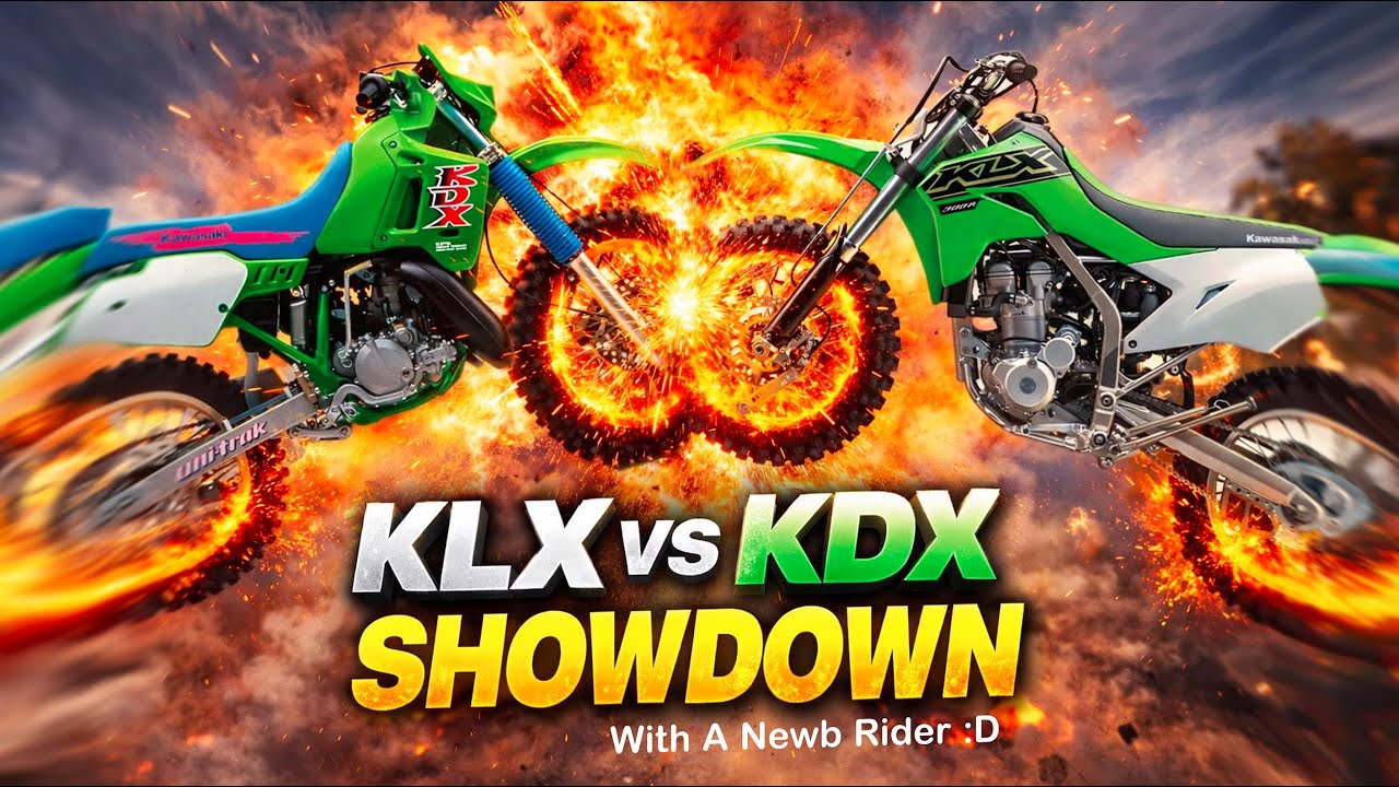 KLX300R vs 1992 KDX200 Showdown!  4-Stroke Beast vs Classic 2-Stroke Legend!