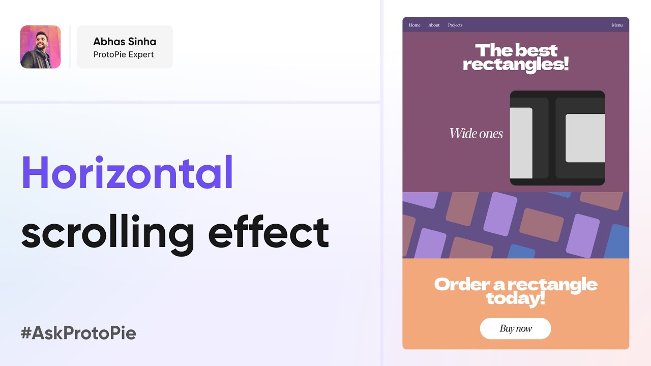 ProtoPie Tutorial | Web Design Series #5 Horizontal Scrolling Effect
