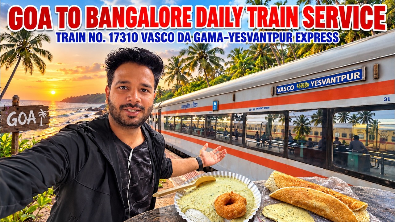 17310 Vasco yesvantpur express Overnight train * All service review and detailed route coverd *