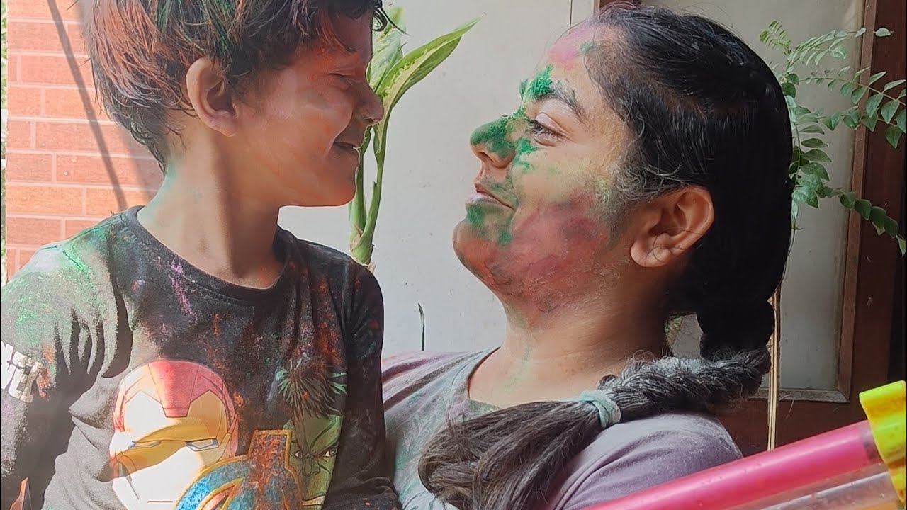 बच्चों ने इतना सब 😟कर दिया होली पर क्यों पर  🤔