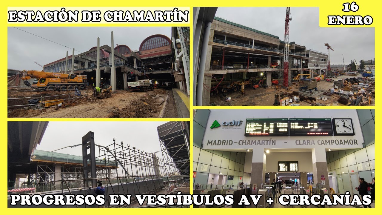 🚧 PROGRESOS EN VESTÍBULOS ALTA VELOCIDAD Y CERCANÍAS | OBRAS ESTACIÓN DE CHAMARTÍN | 16 ENERO 2024 🚧