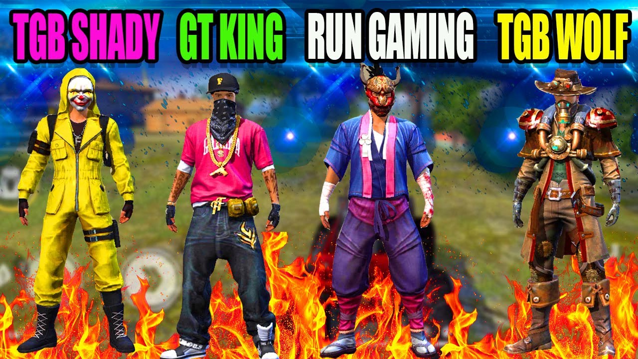 [4K] GTvsTGB vs RUN GAMING || SOUTH INDIAS TOP YOUTUBERS || FREE FIRE EPIC MATCH|| RUN GAMING TAMIL
