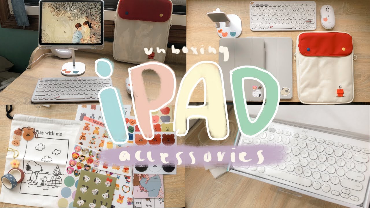 ipad pro accessories 🍏📱 unboxing and decorating 📦
