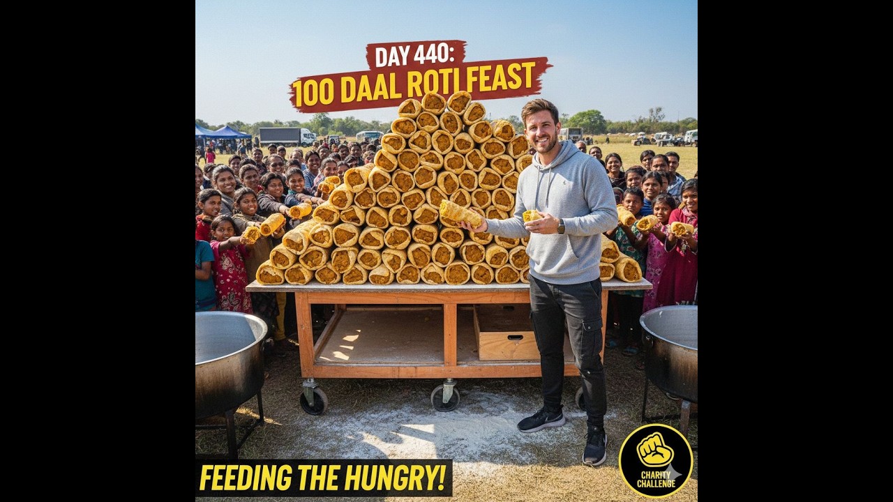 Cooking 100 daal roti rolls for the homeless (Day 440 Ride-along)