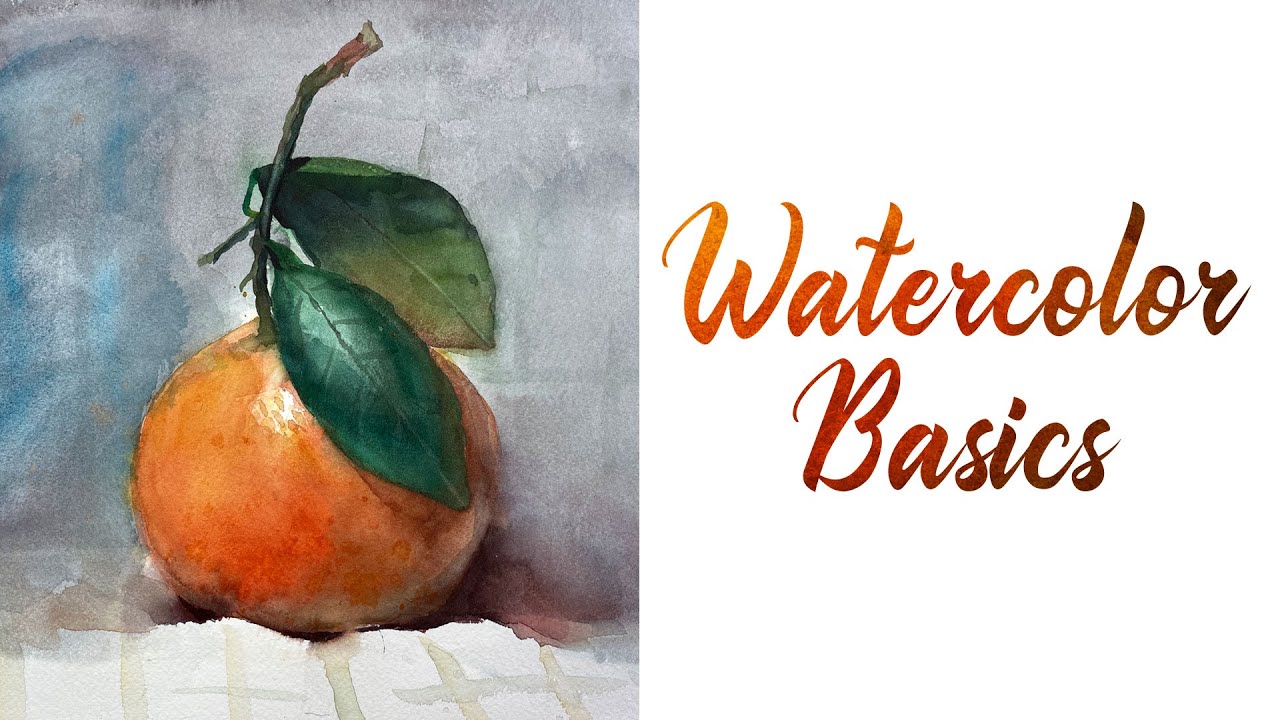 How to paint an orange with watercolor