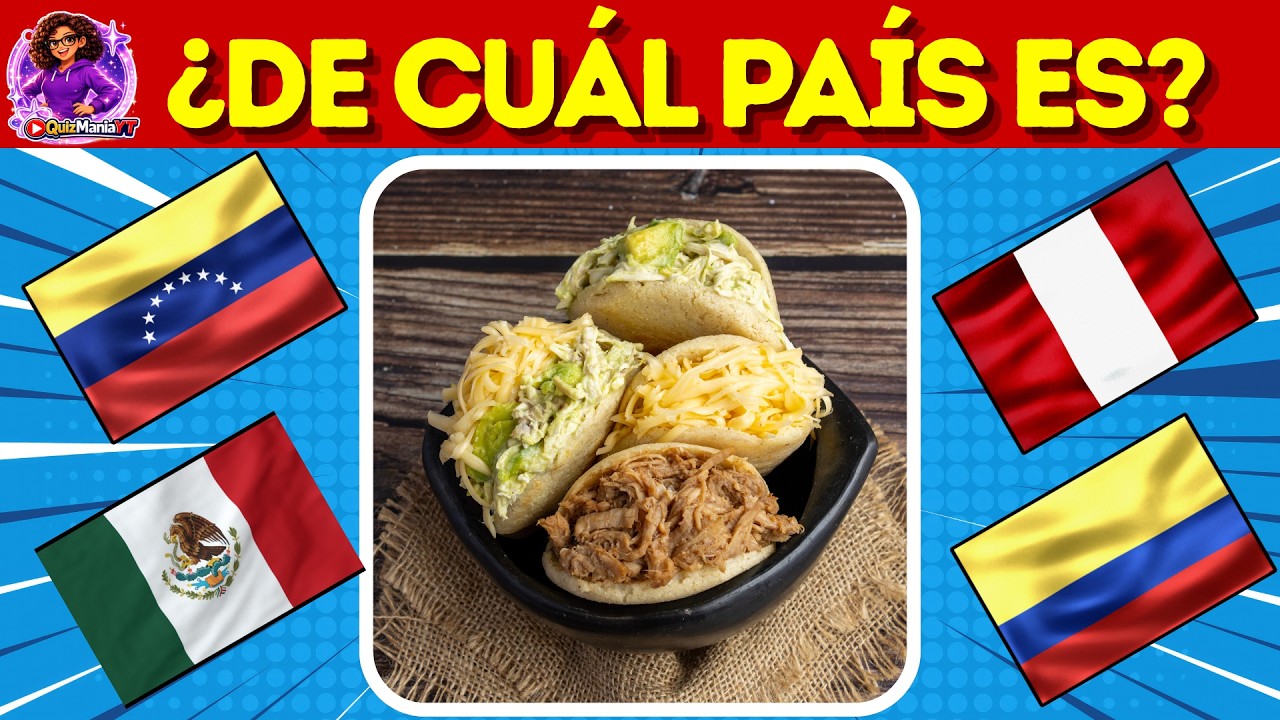 QUIZMANIAYT 🎯🌭🌯🍔TRIVIA: ADIVINA EL PLATO TÍPICO🍟🍖🍗