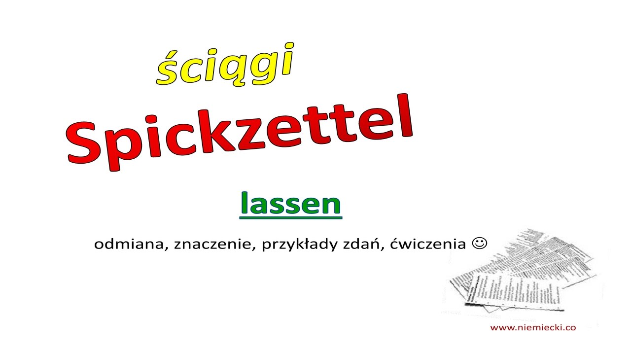 Czasownik lassen (budowa zdań) + ćwiczenia - Ściągi - Niemiecki dla początkujących
