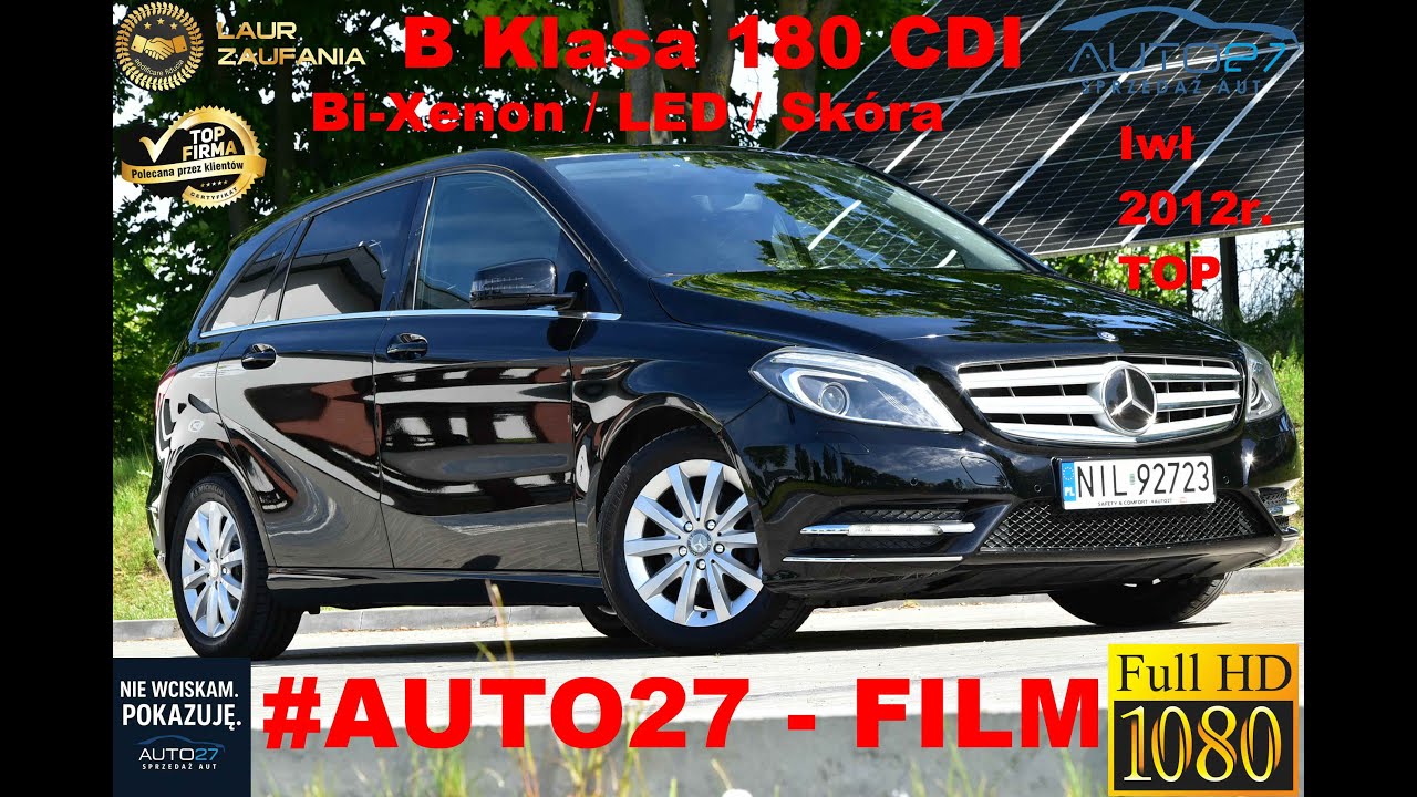 #AUTO27 #SPRZEDANY  #TEST  #Mercedes B180 CDI  #W246. 2012r.
