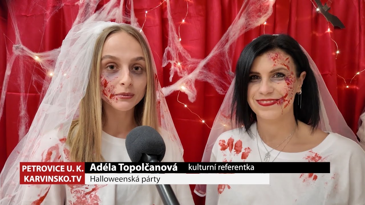 Halloweensk&aacute; p&aacute;rty v Petrovic&iacute;ch: Krvav&aacute; nevěsta a 70 masek! │ #Karvinsko.TV │ @TelevizeKarvinsko