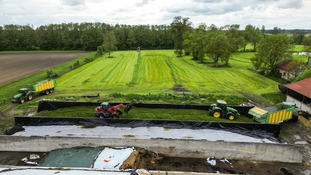 ☆ Pierwszy Pokos 2024 W GR Turski ☆ 4x John Deere, Claas, Schaffer, Joskin, Krone ☆ Agro Frankopol ☆