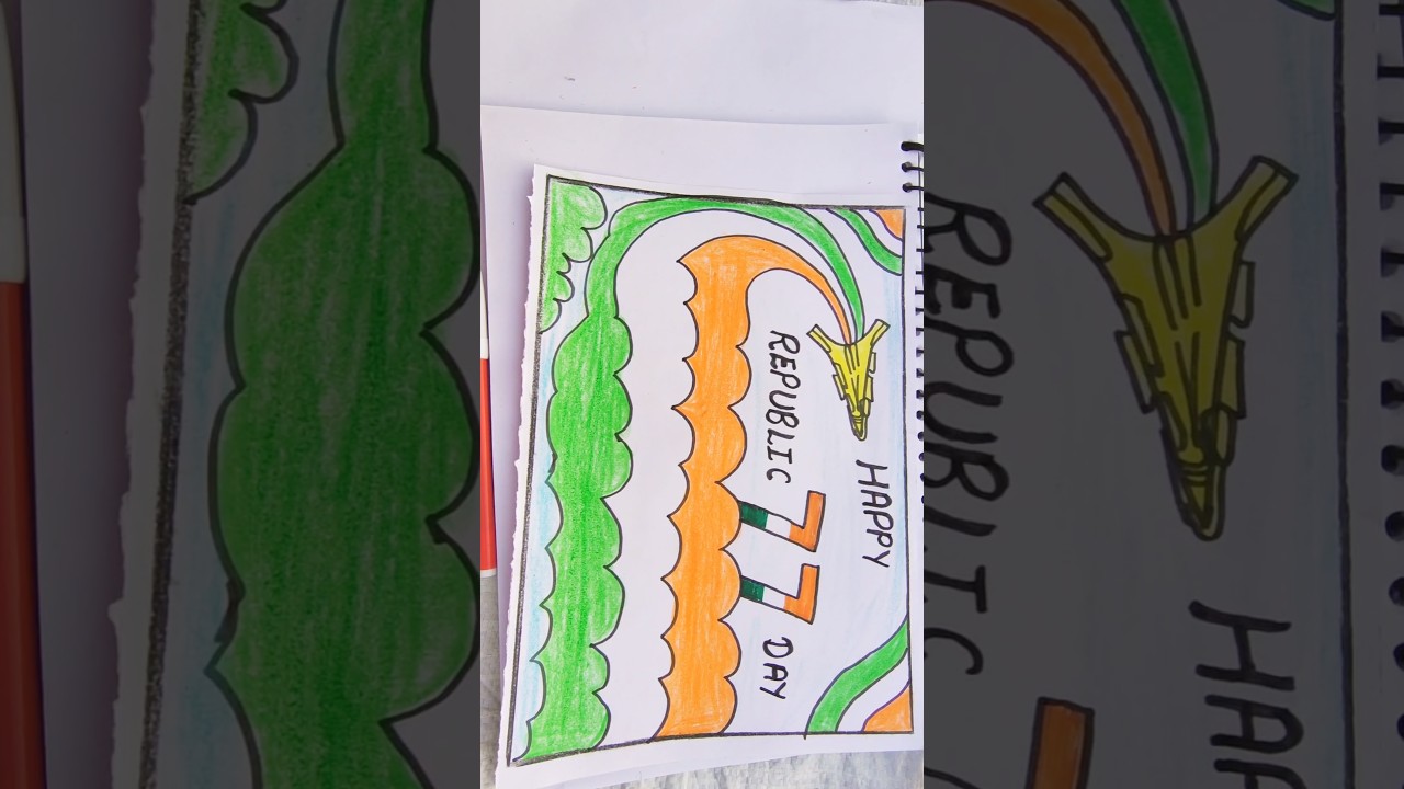Republic Day Easy Drawing || Happy Republic Day Drawing|| 26 January Drawing|| 