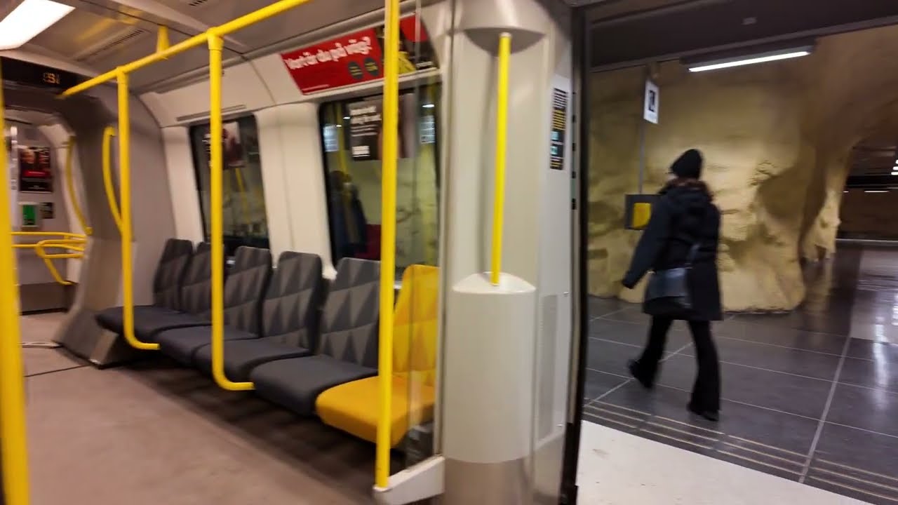 Sweden, Stockholm, subway ride from Husby to Akalla