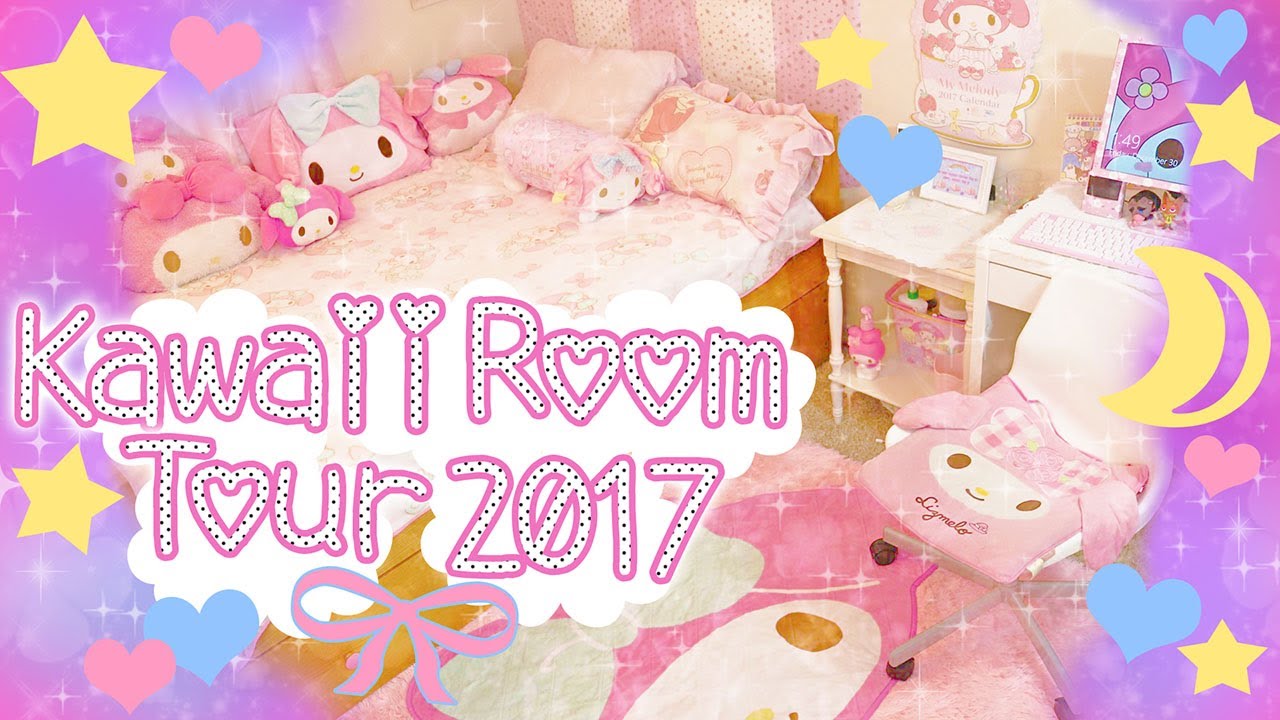 ❤Kawaii Room Tour 2017❤  My Melody part 1