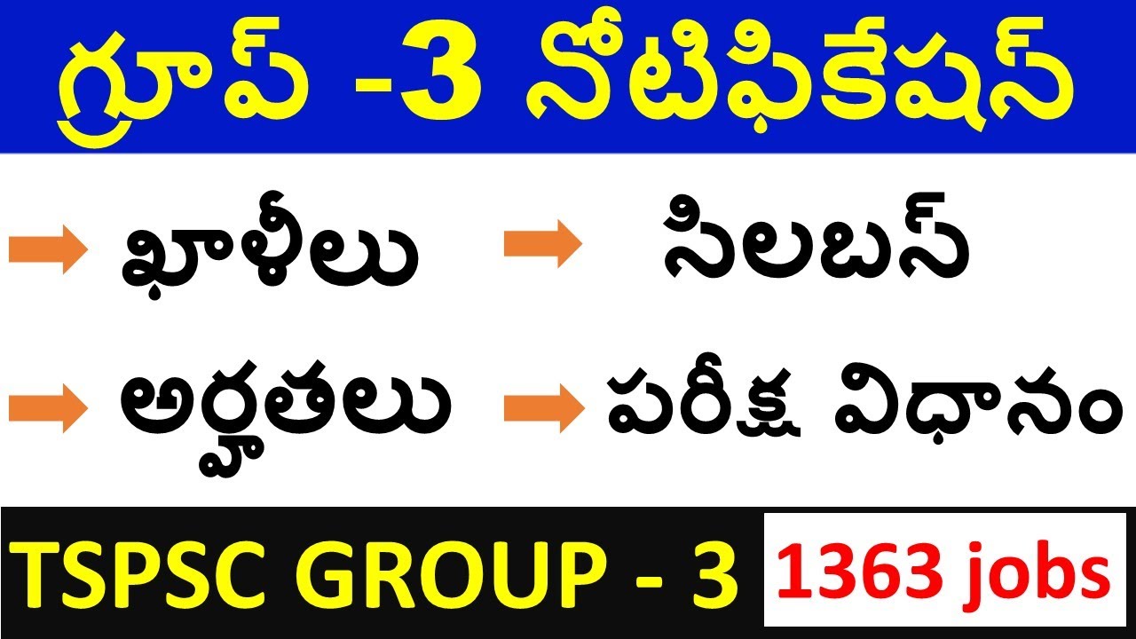 TSPSC Group 3 Notification| Syllabus, Eligibility, Exam Pattern, Vacancies| Group 3| |@Aishwarya Ram