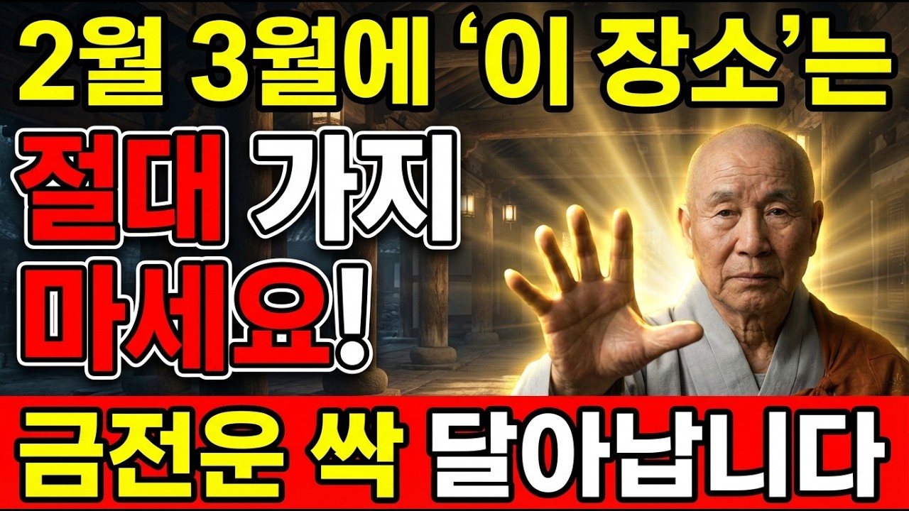 부자되려면 2월 3월 ‘이곳’ 절대 가지 마세요, 올 한해 금전운 싹 사라집니다!｜2월 금기 ｜액막이｜부자되는 풍수 부처님 가피