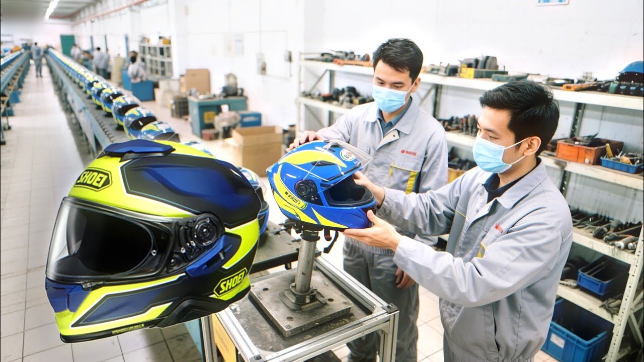 🏍️ As&iacute; se fabrica un CASCO DE MOTO premium 🛡️ Tecnolog&iacute;a que salva vidas