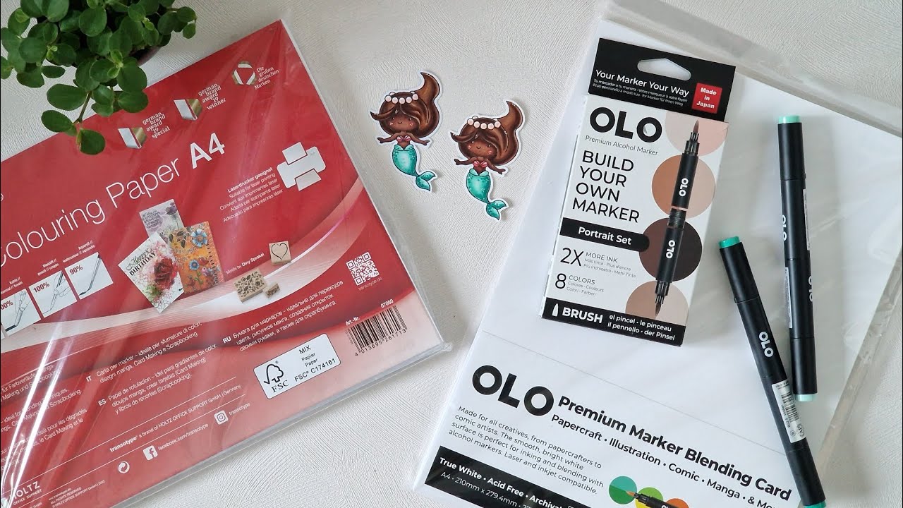 OLO markers paper vs Perfect Colouring paper _ kleuren met Copics en OLO markers